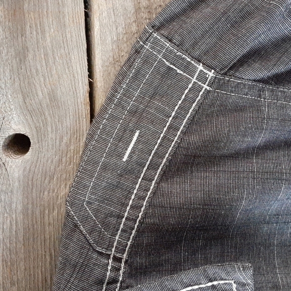 Tranquility Mayhem size medium dark grey short sleeve designer casual shirts - Picture 8 of 12